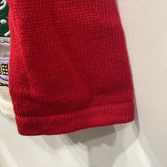 Christmas Red Ugly Christmas Cardigan Sweater Buttoned size XL - Picture 6 of 15